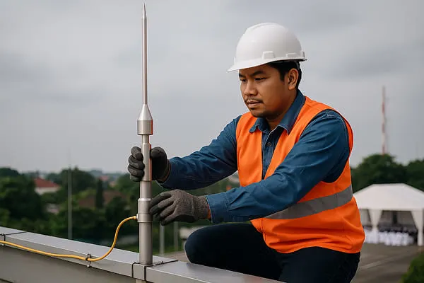 Lightning protection system installation