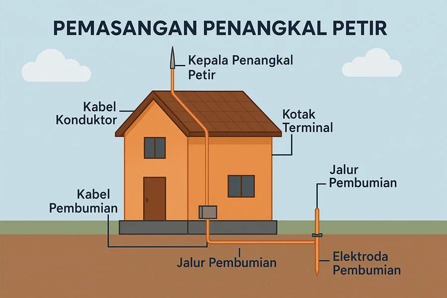 Lightning protection and grounding installation service