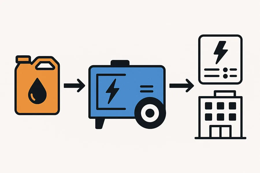 Generator set rental service